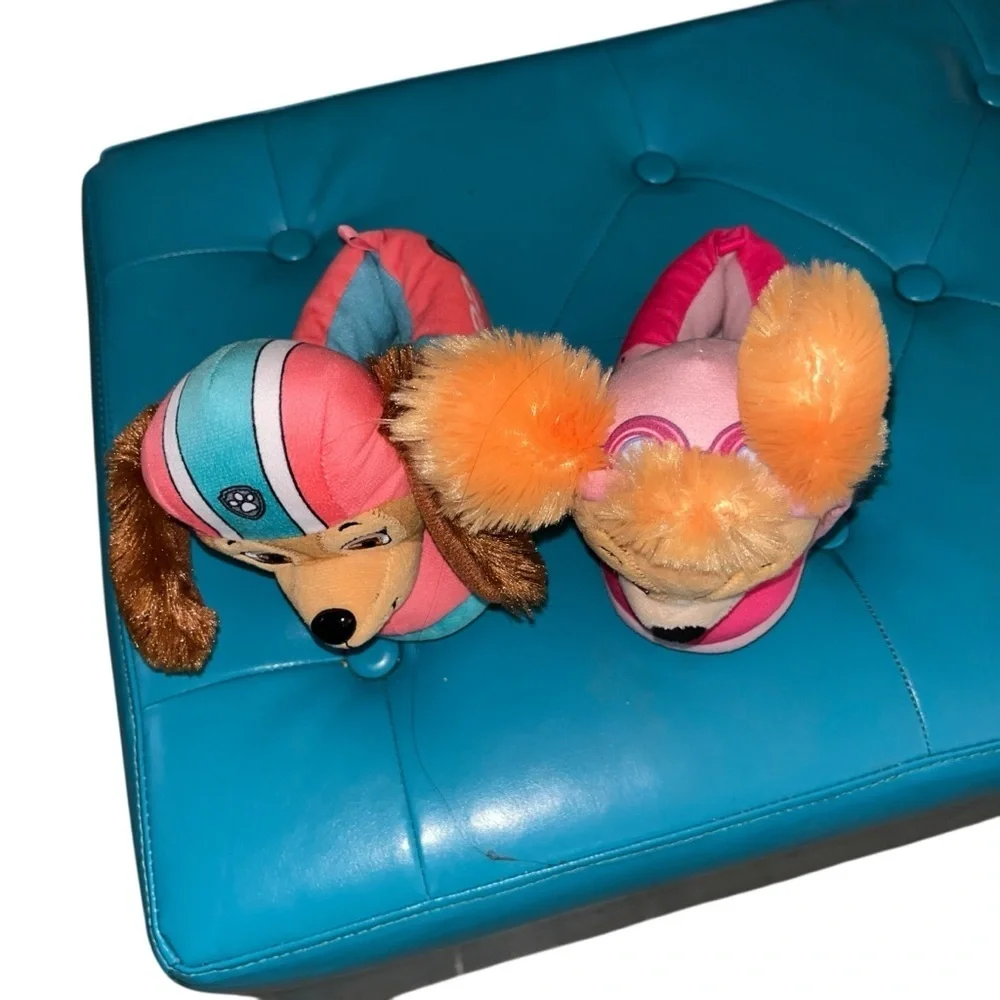 Paw Patrol Toddler Slippers Size 7/8 – Skye & Liberty Plush Slip-Ons